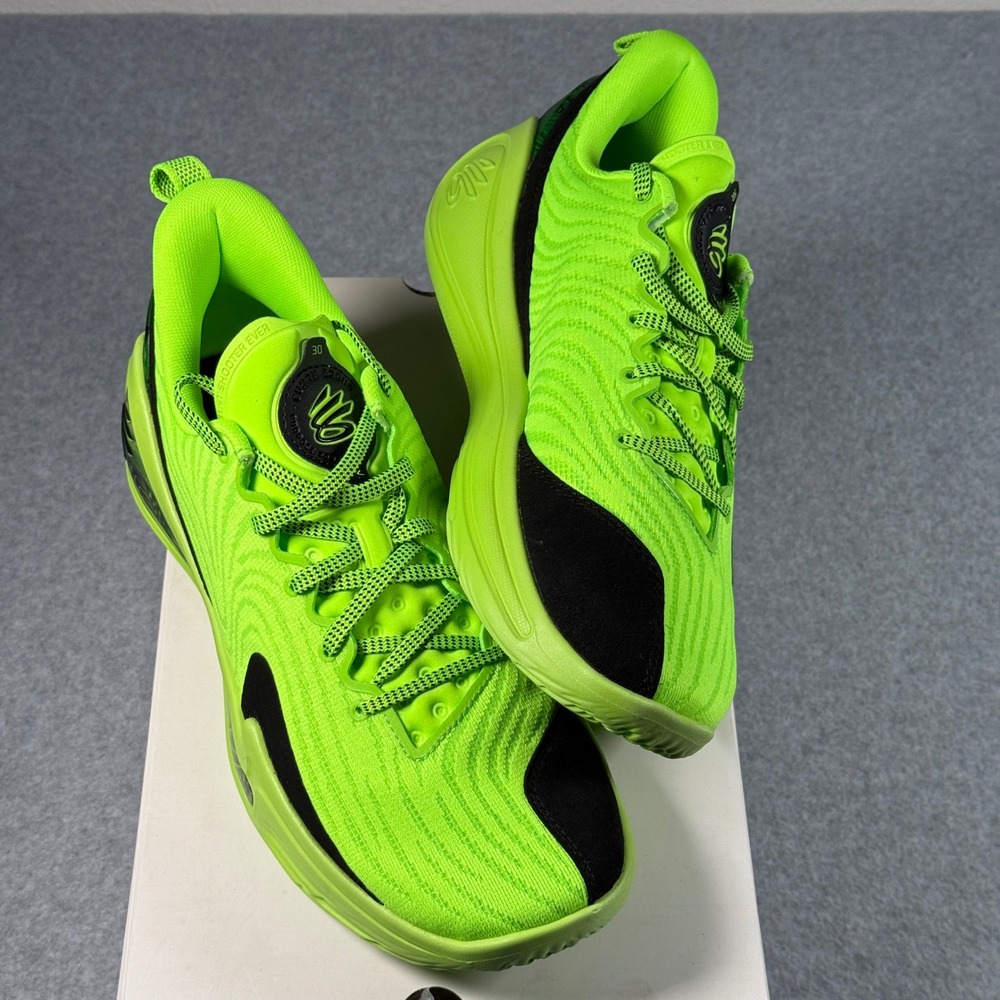 Under Armour Curry 12 EXTL Neon Green Black Basketball Shoes 3027633-001 Mens 11